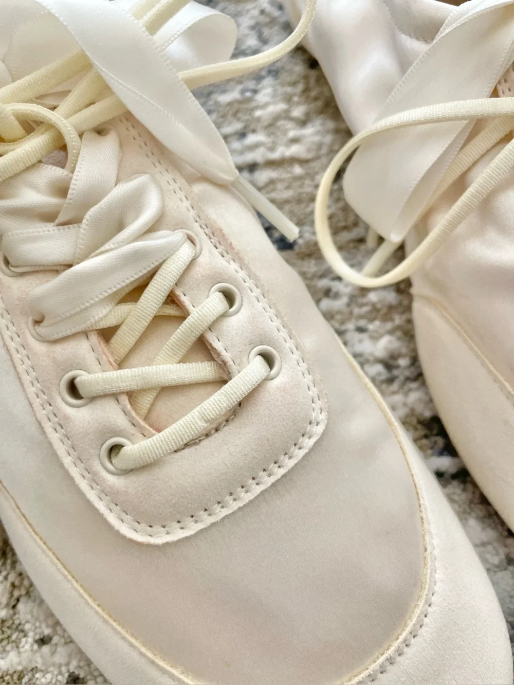 Vivaia Cristina Sneakerina Ballet Sneakers Ribbon Laces Cream